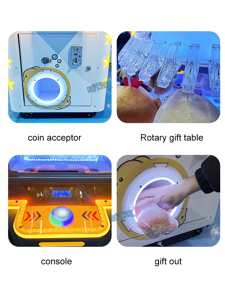 Coin Operated Arcade Game Machine Automatic Toy Claw Crane Machine factory