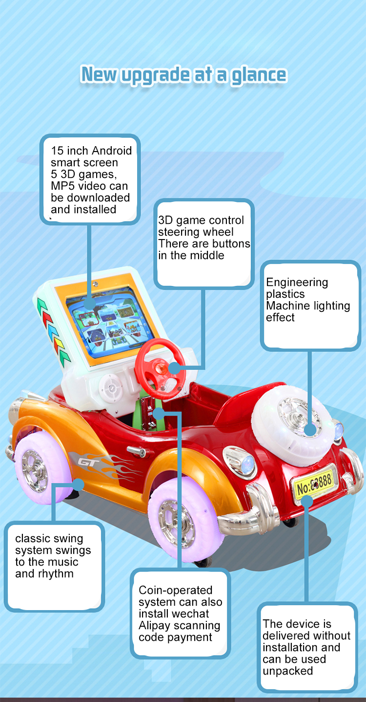 Coin Operated 3d Kiddie Ride Game Simulator Arcade Kids Motor Video Racing Game Machine For Children manufacture