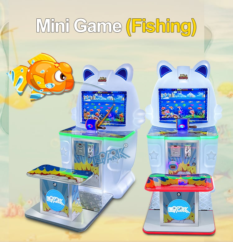Coin Operated Fish Simulator Video Games Children Fishing Game Machine supplier