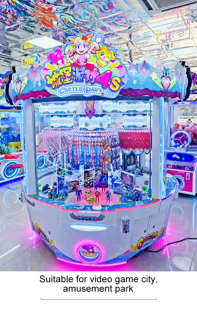 Coin Operated Gift Games Machine Castle Party Clip Sticker Card Skill Claw Crane Machine details