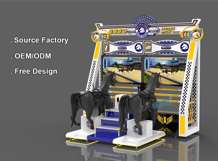 Amusement Park Equipment 2 Players Coin Operated Arcade Horse Racing Game Machine manufacture