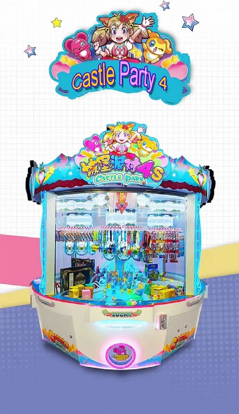 Coin Operated Gift Games Machine Castle Party Clip Sticker Card Skill Claw Crane Machine manufacture