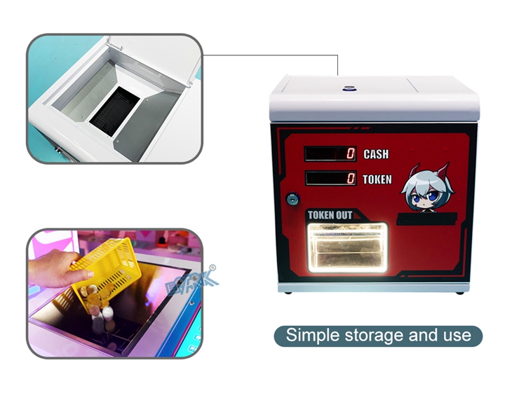 Mini Small Cash Bill Exchange To Coin Token Exhcanger Machine For Amusement Claw Crane Game Dispenser details