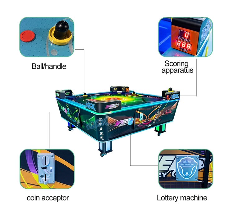 Newest Redemption Games 4 Players Hockey Game Machine Multi Player Air Hockey Table details