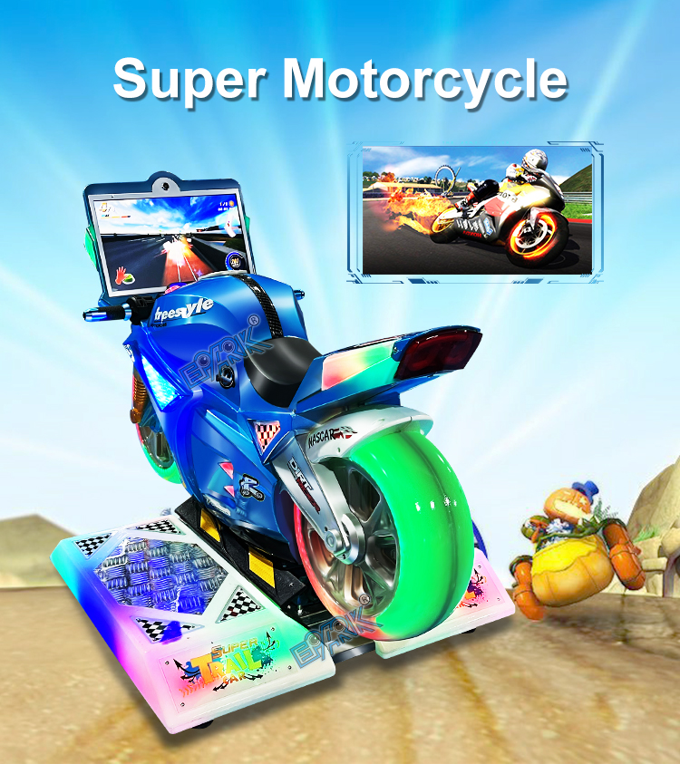 Kids Arcade Game Machine Racing Simulator Motorcycle Auto Racing Motorcycles manufacture
