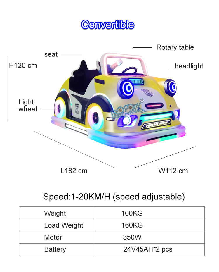 Amusement Equipment Of Plaza Battery Electric Ride On Car Mini Kids Bumper Car details