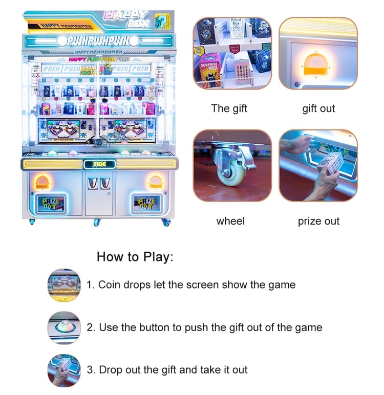 Coin Operated Arcade Machine Plush Toy Catcher Prize Vending Machine Toy Claw Crane Machine factory