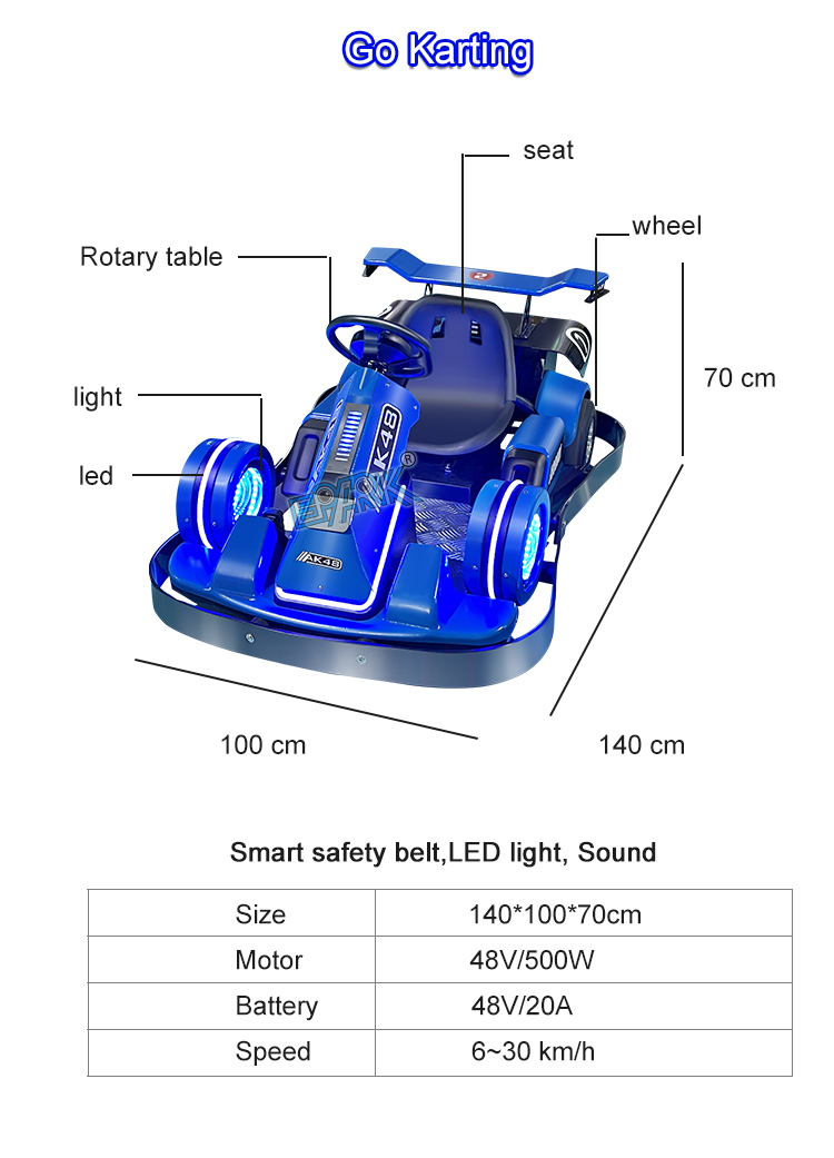 Electric Drift Go Kart 6-16 Years Old Big Kids Ride Go Karting manufacture