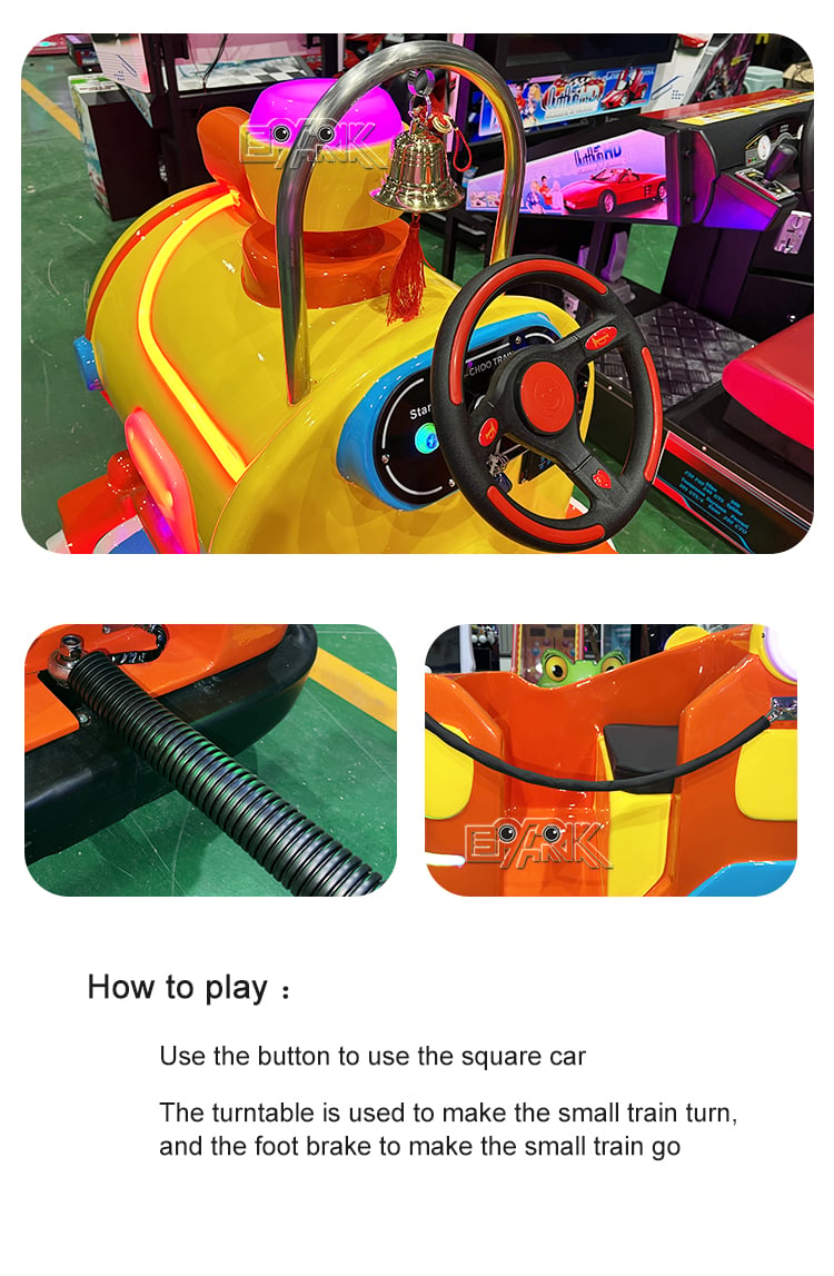 High-Power Train Head Tow 3 New Double-Row Carriages Electric Train Rides supplier