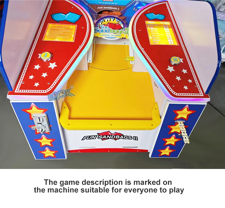 Fun Sandbags Coin Operated Games Lottery Tickets Redemption Games Machine factory