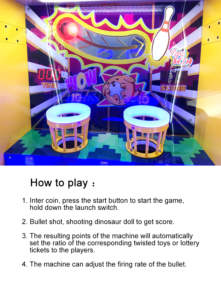 New Design Arcade Coin Operated Bowling Machine Throwing Bowling Big Dunk For Amusement park supplier