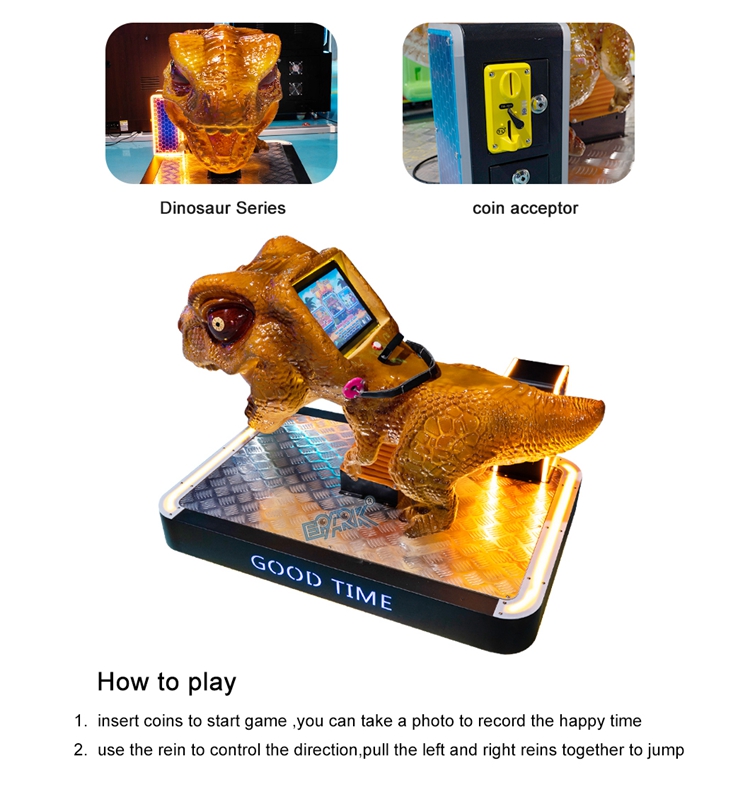 Amusement Amusement Park Rides Coin Operated Moving Dinosaur Ride With MP5Rides Coin Operated Moving Dinosaur Ride High Ultra strong transparency quality Dino kiddie rides supplier