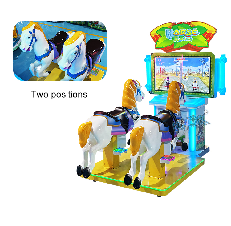 Factory Custom Amusement Park 2 Players Horse Racing Coin Operated Arcade Games Kiddie Rides manufacture