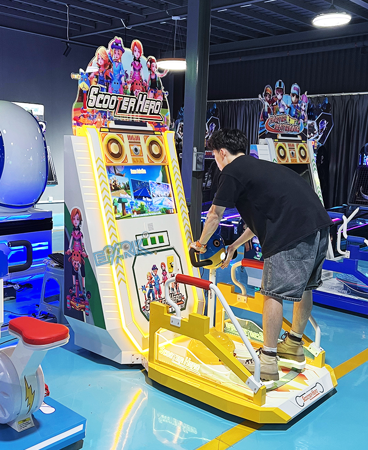 Amusement Game Park Happy Scooter Game Machine Redemption Ticket For Arcade Games manufacture