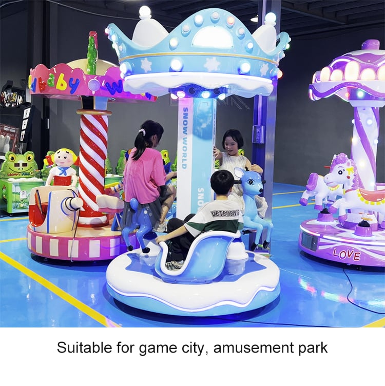 Amusement Games Park Games Carousel Rides Children Snow World Horse Carousel Kiddie Rides Outdoor Rides Mini Carousel supplier