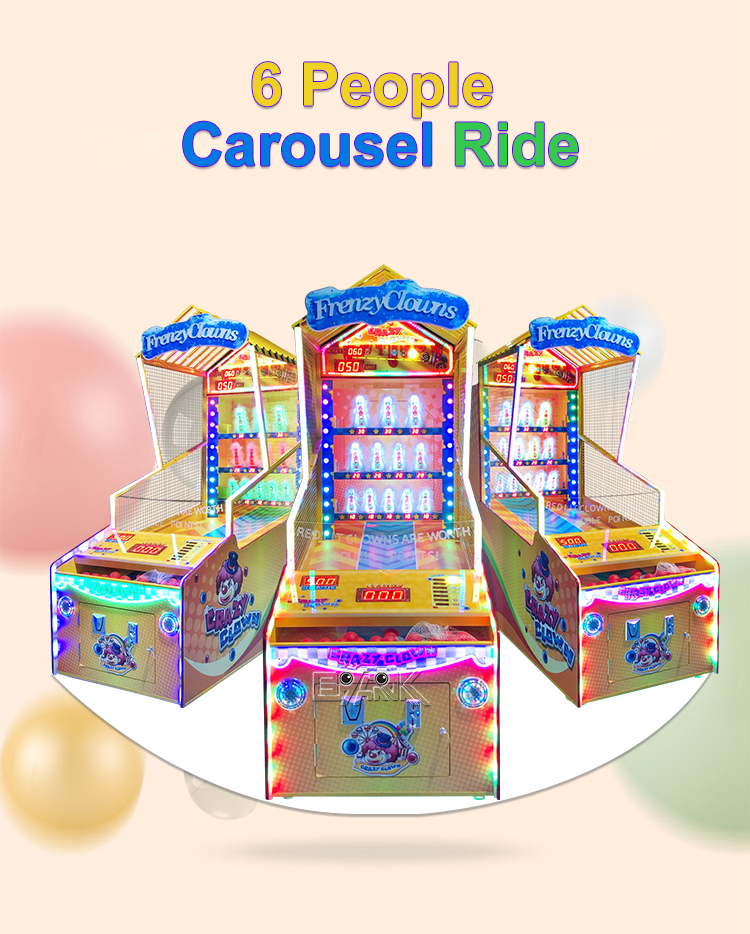 Clown Frenzy Redemption Machine Arcade Coin Operated Kids Indoor Games manufacture