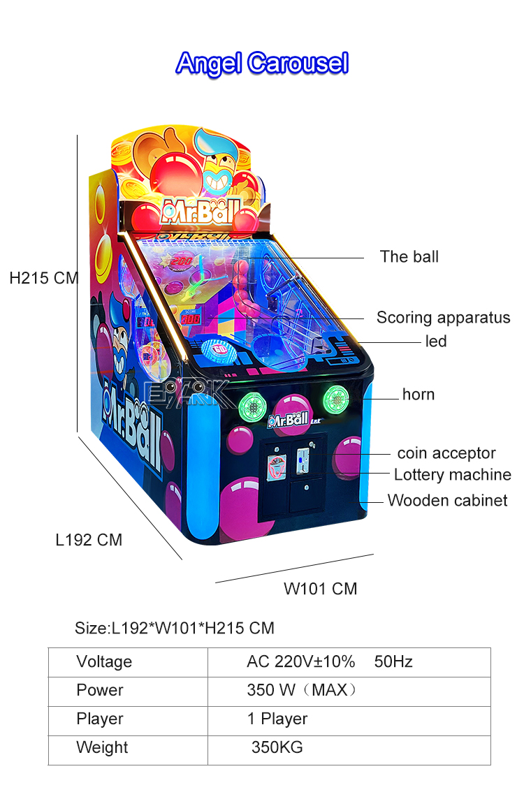 Arcade Ball Drop Lottery Indoor Amusement Ticket Redemption Game Machine details