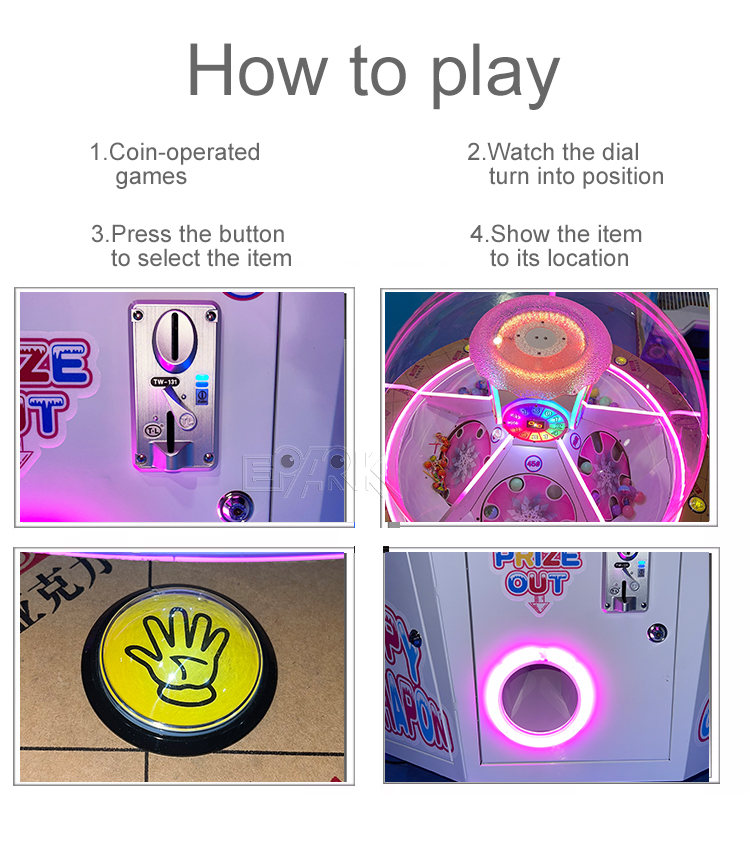 Indoor Coin Operated Prize Game Machine Clip Prize Gift Game Claw Machine details