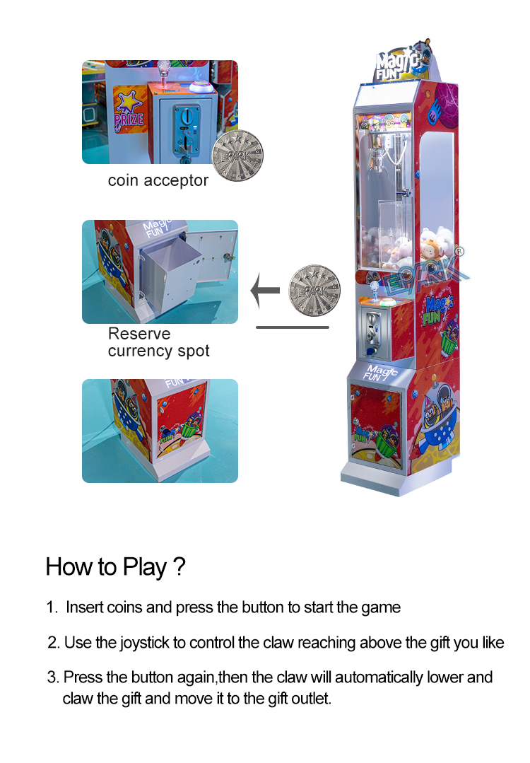 Coin Operated Game Toy Vending Machine Arcade Machine Mini Claw Machine supplier