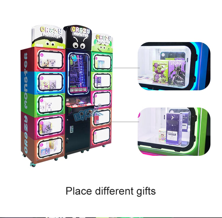 Coin Operated Arcade Toy Vending Colorful Prize Crane Doll Gifts Game Machine factory