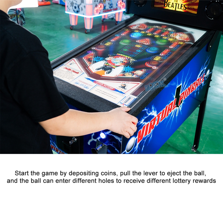Coin Operated Pinball Mini 3d Video Virtual Pinball Arcade Game Machine factory