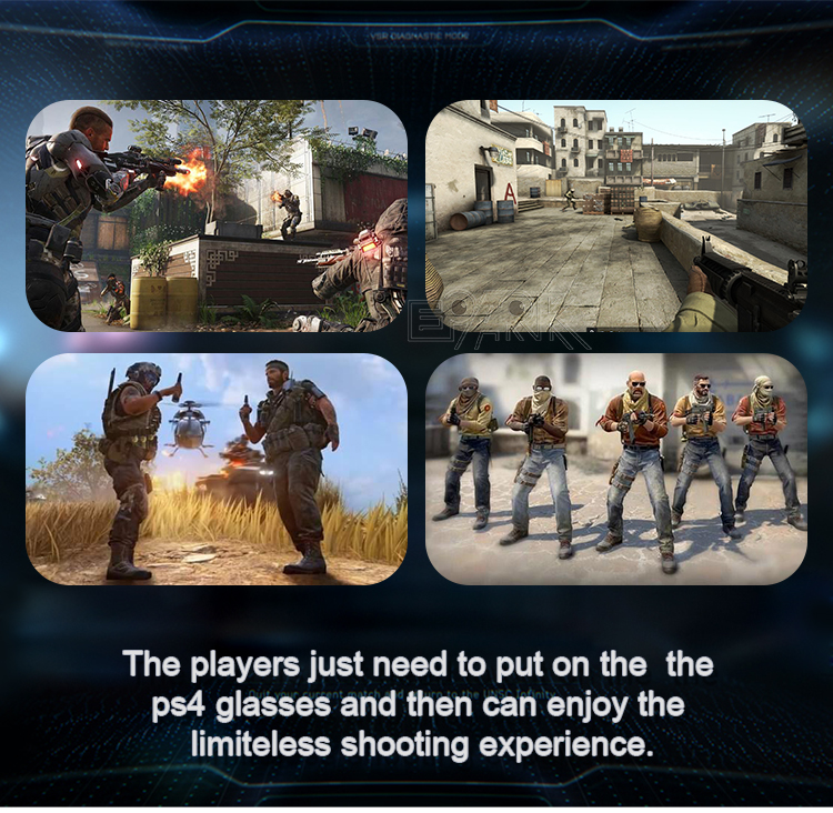 VR Shooting Game Virtual Reality Multiplayer Online Game Zombie Shooter VR Escape Room For Theme Park manufacture