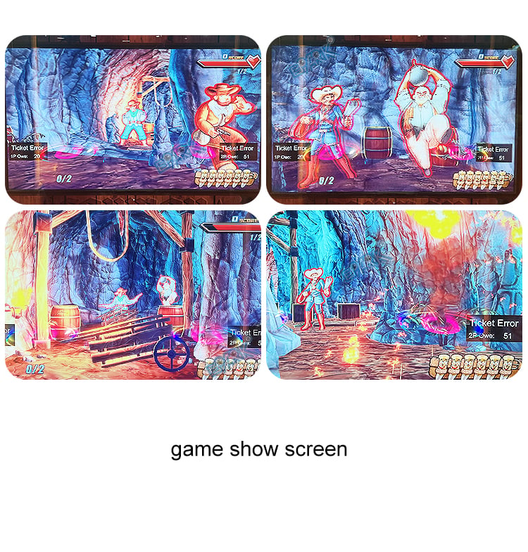 Coin Operated Free Bar West Cowboy Bar Kids Simulation Game Shooting Games Video Game Machine factory