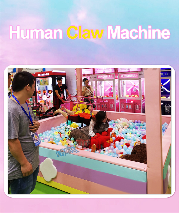Amusement Park Coin-Operated Real Man Person Human Claw Machine Game Claw Machine manufacture