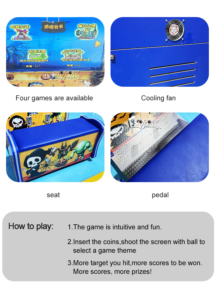 Coin Operated Game Machine Arcade Ball Shooting Ticket Redemption Game Machine manufacture