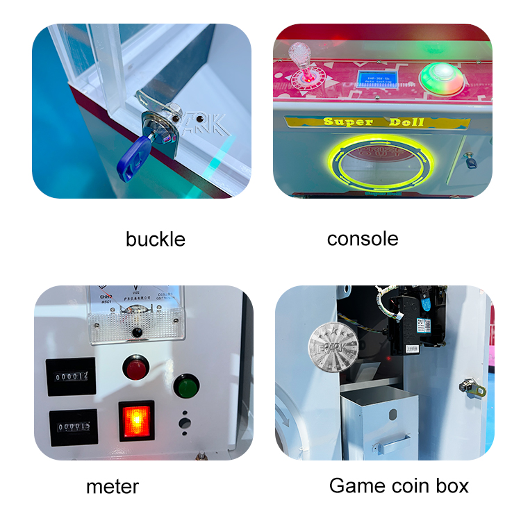 Factory Wholesale Coin Operated Candy Arcade Crane Toy Claw Machine details