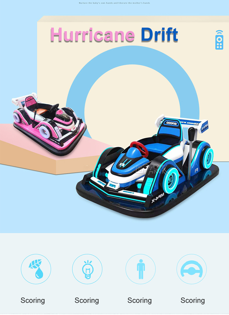 Outdoor Entertainment Amusement Park Ride Battery Bumper Car Music Remote Control Electrical Drift Car details