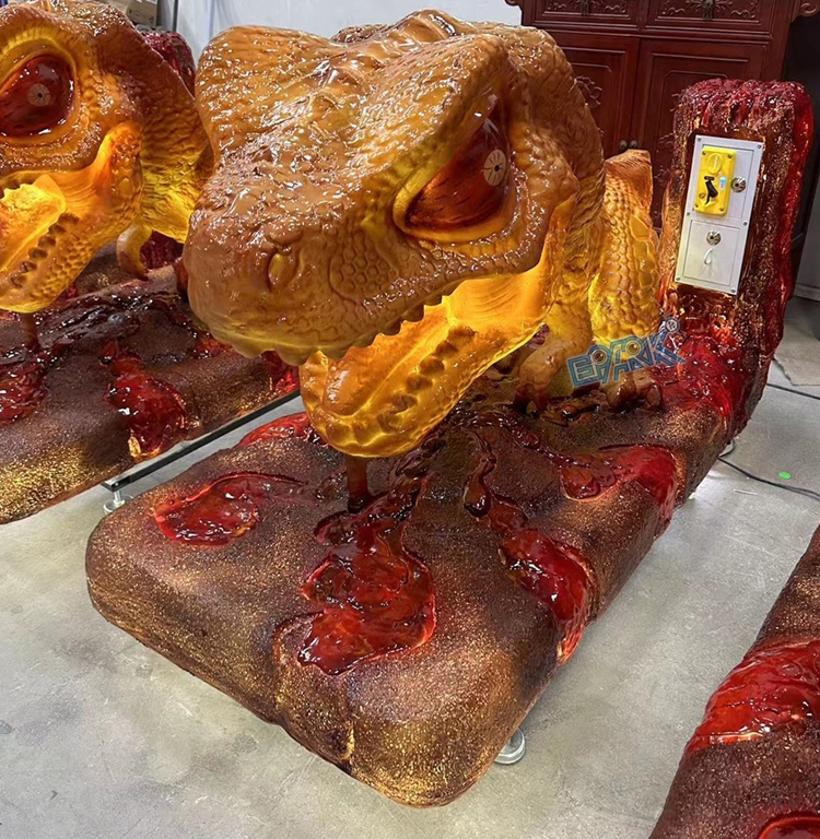 Amusement Park Rides Coin Operated Moving Dinosaur Ride High Ultra Strong Transparency Quality Dino Kiddie Rides details