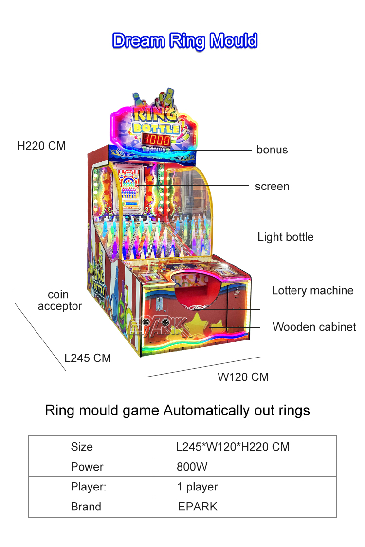 Booth Machine Ring Throwing Electric Coin Operated Indoor Ticket Redemption Game Machine factory