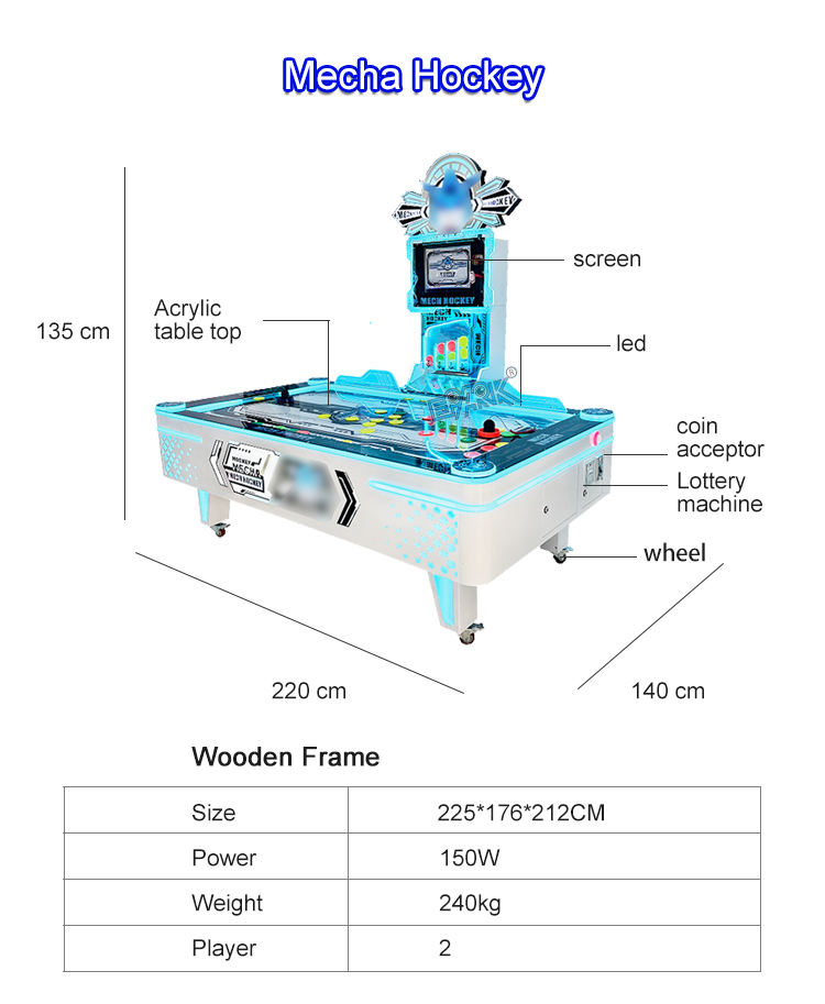 Indoor 2 Players Ticket Redemtion Air Hockey Table Arcade Game Machine Air Hockey Game Machine For Amusement factory