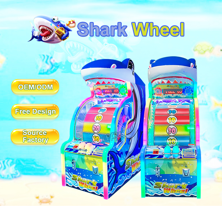 Indoor Coin Operated Arcade Juegos Para Ninos Shark Wheel Dinosaur Ticket Lottery Game Machine manufacture