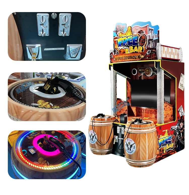 Coin Operated Free Bar West Cowboy Bar Kids Simulation Game Shooting Games Video Game Machine manufacture