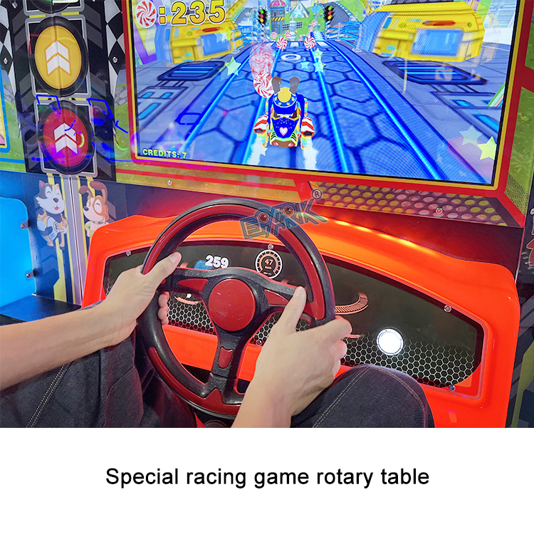 Amusement Park Coin Operated Arcade Kids Car Racing Game Machine supplier
