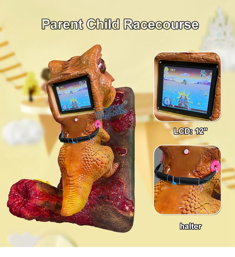 Amusement Park Rides Coin Operated Moving Dinosaur Ride High Ultra Strong Transparency Quality Dino Kiddie Rides manufacture