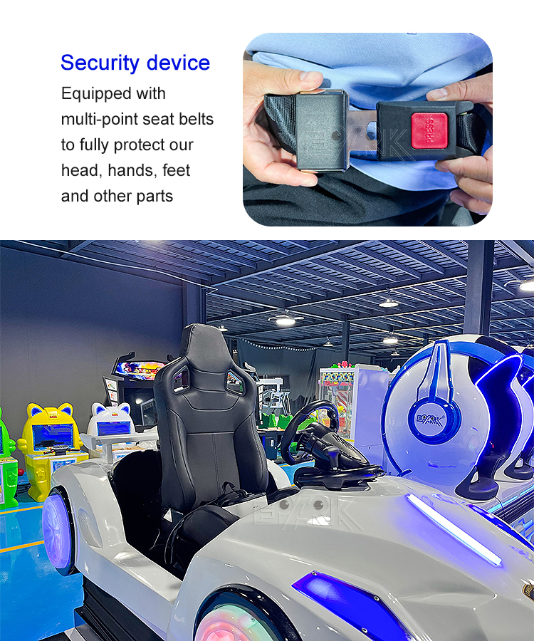 Amusement Park Virtual Reality 3D Glasses 9D Motion Driving Car Racing Simulator Arcade Game Machine supplier