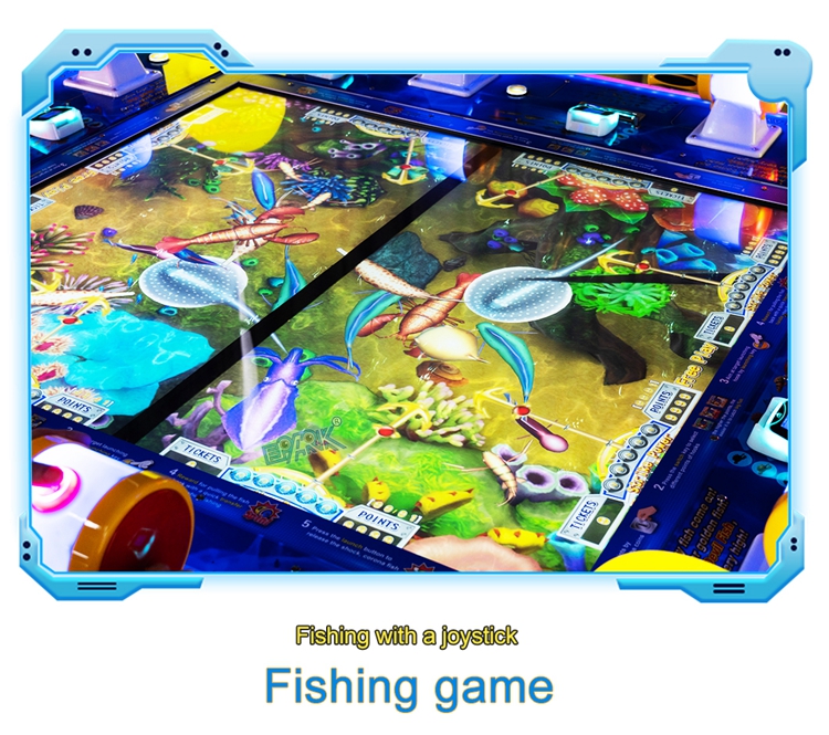 8 Players Go Fishing Mini Video Fish SimulatorArcade Game Machine for fun manufacture