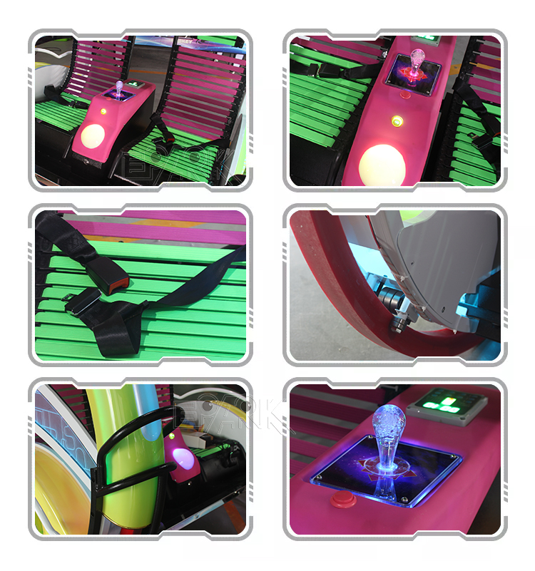 Children Adults Amusement Le Bar Swing Car Led Happy Car Moonwalk 180 Rolling Car For Sale factory
