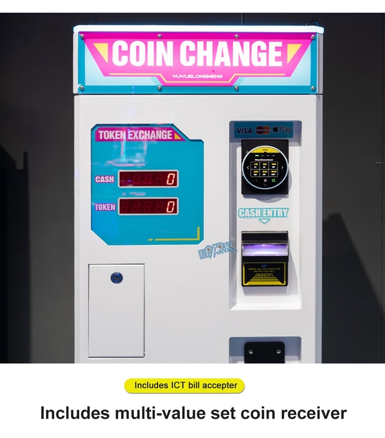 Coin Changer Machine Wholesale Automatic Bill Exchange Arcade Game Token Coin Change Machine details