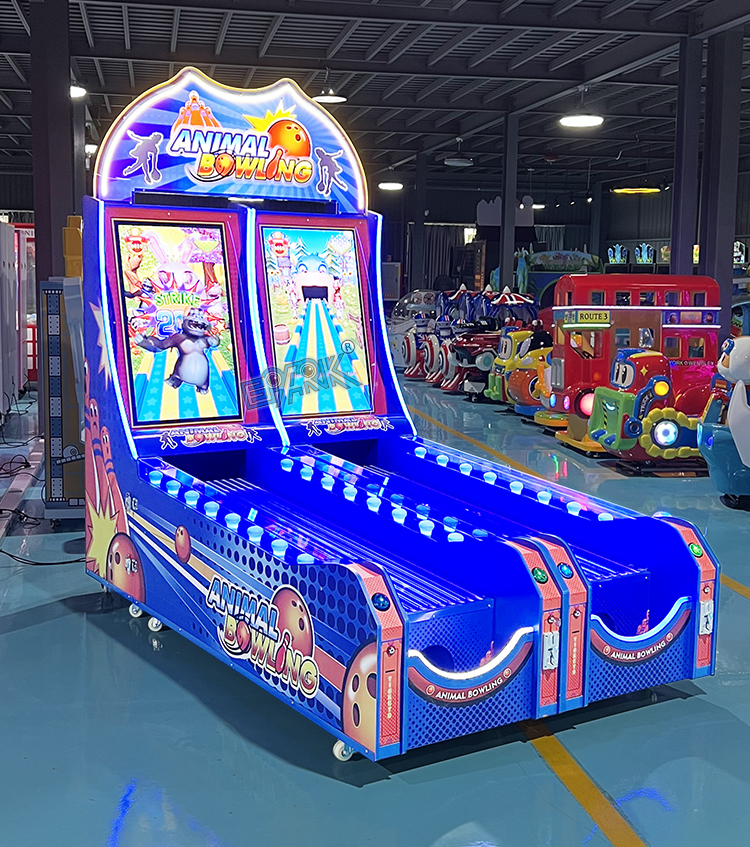 Double Players Bowling Electronic Arcade Video Simulator Games Bowling Ball Game Machine factory