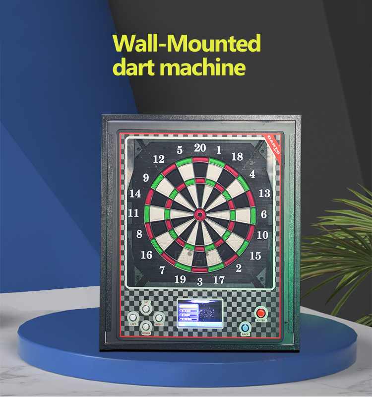 Mini Led Board Dart Arcade Game Wooden Cabinet Coin Operated Dart Machine For Sale factory