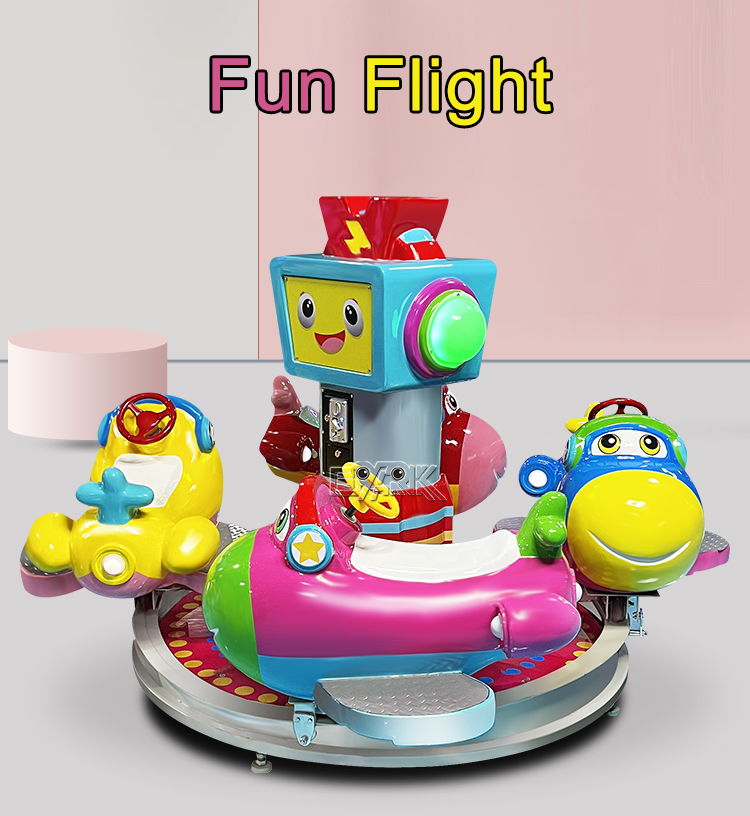Hot Sale 4 Seats Electric Mini Kids Ride Airplane Fun Flight Kiddie Ride manufacture