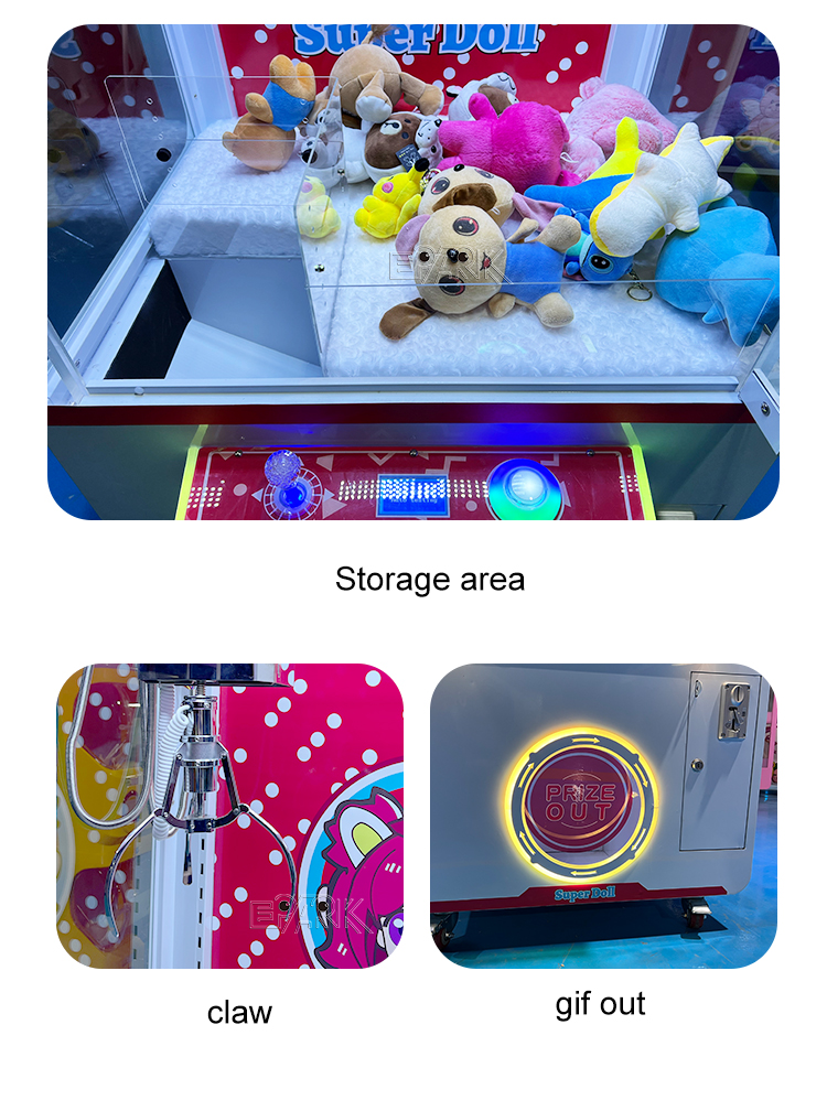 Factory Wholesale Coin Operated Candy Arcade Crane Toy Claw Machine manufacture