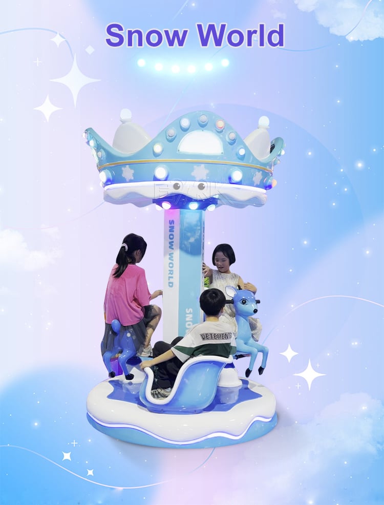 Amusement Games Park Games Carousel Rides Children Snow World Horse Carousel Kiddie Rides Outdoor Rides Mini Carousel details