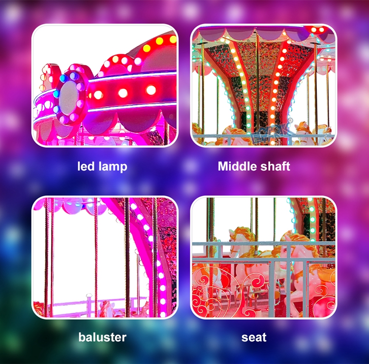 Amusement Park Rides Fairground Merry Go Round Carousel 9 Seats Dream Carousel details