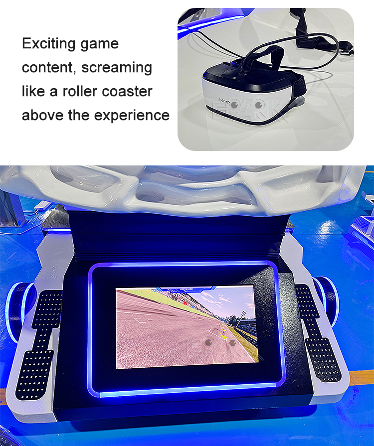 Amusement Park Virtual Reality 3D Glasses 9D Motion Driving Car Racing Simulator Arcade Game Machine supplier