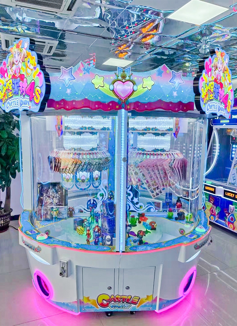 Coin Operated Gift Games Machine Castle Party Clip Sticker Card Skill Claw Crane Machine details